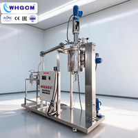 Système de réaction à distillation sous vide en acier inoxydable à double enveloppe haute pression 25L, cuve sous pression, moteur antidéflagrant, PLC tactile