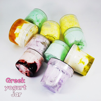 Pot à yaourt transparent en PET de qualité alimentaire avec couvercle à vis, contenant en plastique pour yaourt, gelée, mousse, dessert