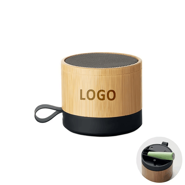 Bamboo Casing Eco Friendly Portable 3W Mono Sound Replaceable Battery Wireless Bluetooths Speaker