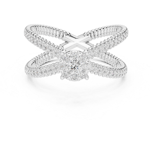 Bague en argent avec diamant pour femme, bijoux élégants et brillants, parfaits pour les mariages, les fiançailles, les fêtes, les anniversaires, cadeau raffiné - Product Image 4