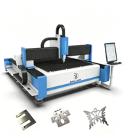 Découpeuse laser à fibre industrielle CNC BLFS3015 stable et sans bavures pour la fabrication de tôles en acier au carbone, acier inoxydable, laiton, aluminium et cuivre