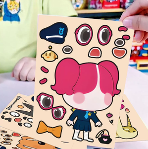 สติ๊กเกอร์แต่งตัวเมจิก เมโกะ ลาบราดอร์ เชอร์ฟิลด์ - สติ๊กเกอร์ของเล่นเสริมพัฒนาการเด็กแบบนำกลับมาใช้ใหม่ได้และเป็นมิตรกับสิ่งแวดล้อมสำหรับการเล่นสร้างสรรค์ - Product Image 1