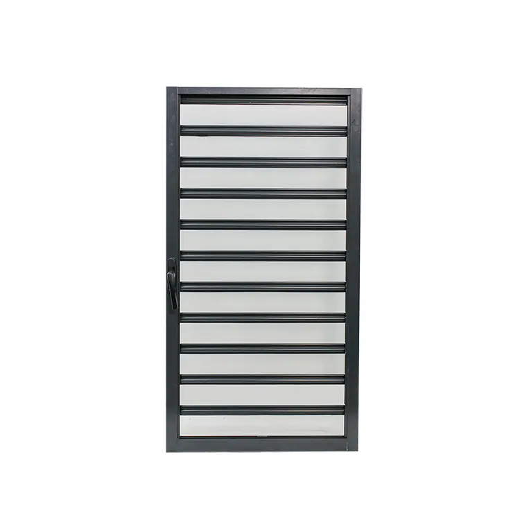 Jalousie Window Aluminum Frame Manual Tempered Glass Shutter Louver Window