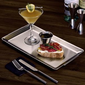 Vassoi in Acciaio Inox Direttamente dalla Fabbrica, Vassoio da Portata Oro e Argento per Casa, Ristorante, BBQ, Catering, Presentazione Cibo - Product Image 5