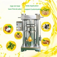 Presse à huile hydraulique compacte 20 kg/h pour l'huile d'avocat, de soja et de colza, idéale pour les moulinets d'huile