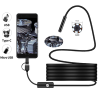 Caméra d'inspection portable 3-en-1 USB pour toiture et égouts, avec câble souple de 5,5 mm et 5 mètres, pour fabricants en gros