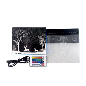 Led Acrylic Custom Oem 3D Illusion <b>Nursery</b> Bedside Night Light With Box for Kids Room - Product Image 1