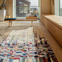 Tapis décoratif fait main à poils longs, noué à la main, en laine 100% Nouvelle-Zélande, style Oushak, de luxe, pour chambre à coucher, vente en gros, directement de l'usine, nouveauté très demandée