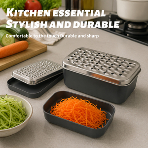 Râpe à légumes manuelle double face en acier inoxydable et PP, outil de cuisine multifonctionnel <span class=keywords><strong>pour</strong></span> pommes de terre et <span class=keywords><strong>carottes</strong></span> - Product Image 2