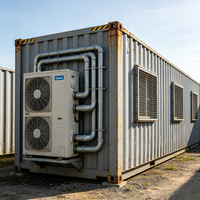Conteneur électrique industriel modulaire résistant aux intempéries pour la distribution d'énergie, le stockage d'énergie, la protection incendie et le refroidissement intégré