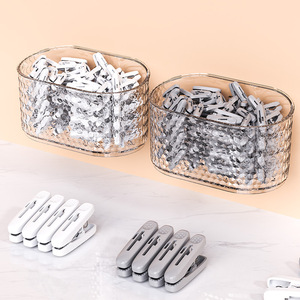 Time Machine Storage Clips 60pcs Gray White Multifunctional For Clothing Bag Home Use - Product Image 1