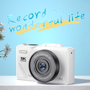 <span class=keywords><strong>Appareil</strong></span> <span class=keywords><strong>photo</strong></span> numérique DLC W1 64MP, caméra vidéo 5K avec 180° °   Caméra de vlogging WiFi avec zoom 18X et écran rotatif pour étudiants et débutants - Product Image 2
