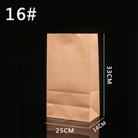 Sacs en papier kraft personnalisés pour l'emballage alimentaire, sacs à emporter en papier brun, sacs jetables recyclables pour boulangerie, restaurant, shopping