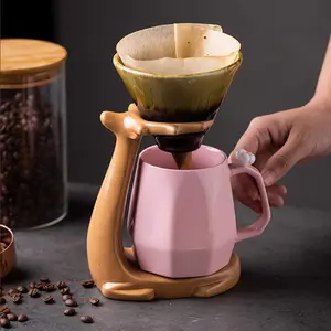 Classico supporto filtro per gocciolatore da caffè in ceramica Set da tè e decorazione di arti e mestieri con stile classico