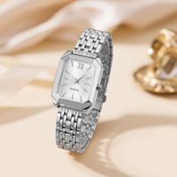 W006 Montre-Bracelet pour Femme en Alliage Bicolore Or et Argent, Vente Chaude, Grossiste, Charmante, Simple et Abordable