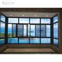 Ventanas correderas de marco de aleación de aluminio para exteriores e interiores de estilo francés, vidrio templado doble a prueba de huracanes para apartamentos