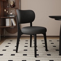 Chaises de Salle à Manger Modernes de Luxe Nouveau Design Tissu et Cuir Décoratives pour Café et Salon à Tenon et Mortaise