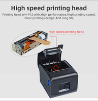 Imprimante à reçus thermique POS 80mm, connexion USB, série et LAN, pour Machine médicale
