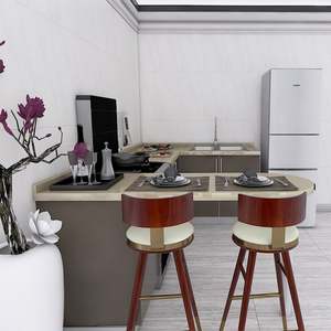 Projet Kenya, armoires de cuisine modernes en MDF, meubles de Foshan, placard, kitchenette - Product Image 3