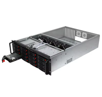 Boîtier de serveur de stockage OEM 4U 16 baies SATA SAS à échange à chaud avec backplane Mini SAS 6 Gb/s, format ATX, en stock avec ventilateur
