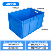 Caisse empilable carrée standard européenne LEADLOONG EU4633 400*600*340MM, boîte de rangement en plastique durable, pièces épaissies, ISO 9001