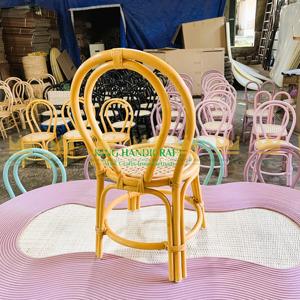 Silla de ratán tejida a mano ecológica para niños, 100% materiales naturales para cocina, dormitorio, bebés, hecha a mano en Vietnam - Product Image 5