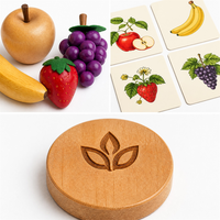 Jeu de correspondance botanique en bois personnalisé avec cartes éducatives, jouet Montessori pour la maternelle, développement précoce du langage et cognitif pour tout-petits