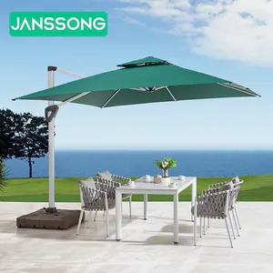 Modern Outdoor Patio Umbrella with Base Excellent for Hotels Villas Courtyards Parks-Outdoor Furniture