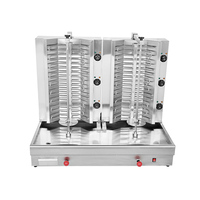 Mesin Shawarma Listrik Stainless Steel Manual, Peralatan Kebab Doner Ramah Lingkungan 220V untuk Penggunaan Komersial Restoran