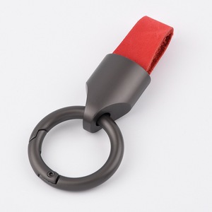 Porte-clés en cuir blanc personnalisé en gros, en alliage de zinc, élégant, vierge, en métal, pour clés de voiture - Product Image 2