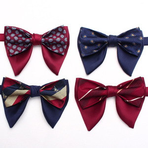 Nœud Papillon <span class=keywords><strong>Homme</strong></span> Vintage à Motifs Floraux, Grande Forme Corne, <span class=keywords><strong>Chic</strong></span> et Professionnel, Double Couche, Pointu, pour Costumes et Événements Formels - Product Image 5