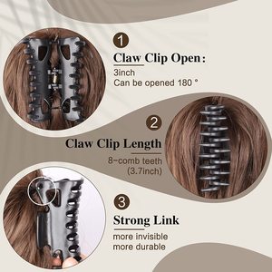 <span class=keywords><strong>Chignon</strong></span> synthétique bouclé désordonné, postiche volumineux à pince pour femme, style naturel - Product Image 2