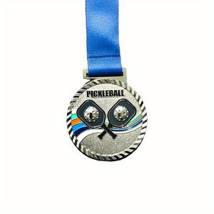 Medallas de metal Pickleball personalizadas al por mayor para premios de competición de tenis y críquet para personas mayores - Product Image 5