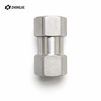 Adaptateur de tuyau en acier inoxydable 304, filetage interne femelle BSP de 0,5 pouce, raccord de union, coupleur fileté pour la plomberie
