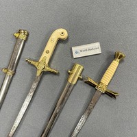 Épée historique en métal gravée avec fourreau en alliage, sabres cérémoniels pour collectionneurs, cadeau, miniatures de sabres dorés