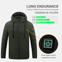 Veste chauffante imperméable pour hommes 5v 7v 12v Battery Pack Winter Outdoor Soft Shell Electric Heating Jacket Coat Coat