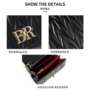 Bolsos de Hombro Elegantes para Mujer 2022, Bolso de Mano de Moda con Pedrería, Bolso de Axila con Hilo a Cuadros, Bolso de Mano con Cadena de Diamantes Arrugados - Product Image 5