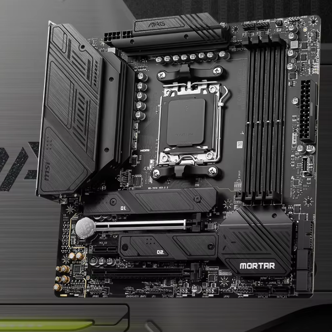 MSI B650M MORTAR WIFI DDR5は、CPU7950X/7900X/7800X3D、AMD B650/AM5