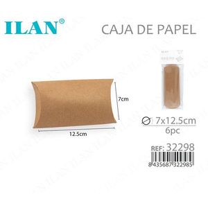 Scatola in Carta Kraft Ilan 7x12.5 Cm Pieghevole a Forma di Cuscino Confezione da 6 Pezzi - Product Image 3