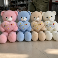Ours en peluche marron personnalisés en gros, ours en peluche colorés et mignons, ours en peluche géants, produit fini, peau de peluche non rembourrée