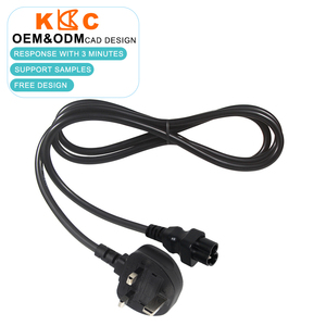 3 Pin UK 3 Prong Clover Leaf BS a C6 Cable de extensión 250V Cable de alimentación para computadora portátil con chaqueta de PVC - Product Image 1