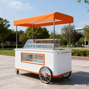 New Good Price Aluminum 220V Ice Cream Truck Mobile <strong>Cart</strong> with Freezer and GPS Tracking for Outdoor <strong>Food</strong> Shops - Product Image 4