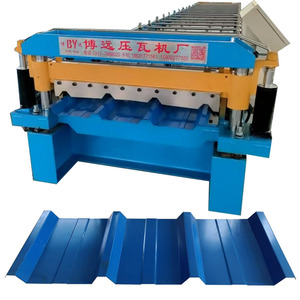 Petit pain automatique ondulé de <span class=keywords><strong>gouttière</strong></span> de toit de matériau de construction à grande vitesse formant la machine avec le système de contrôle de PLC - Product Image 3