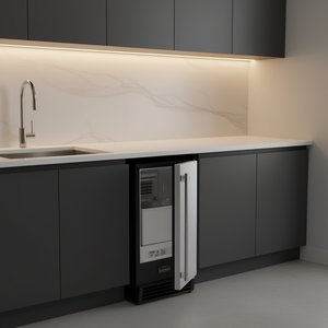 Máquina de Hielo Integrada Vevor, 50 Libras por Día, Acero Inoxidable, Electrodoméstico de Cocina con Bomba de Drenaje y Puerta Reversible - Product Image 2