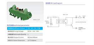 Module de commande d'isolation optocoupleur MDO-1-CP DC5V 12V 24V, sortie 1 canal 500mA, type <span class=keywords><strong>NN</strong></span>/NP/PN/PP - Product Image 2