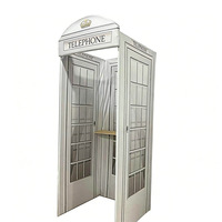 Décor Photo Rétro Style Artistique Quick-Set : Boîte aux Lettres et Cabine Téléphonique en Alliage d'Aluminium pour Mariage, Intérieur/Extérieur