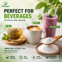Poudre d'extrait de fruit du moine de qualité supérieure Mogroside V 50% Édulcorant naturel pour boissons et smoothies Alternative au sucre sans calorie Stock US