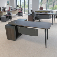Poste de travail modulaire ouvert design moderne Table d'ordinateur extensible en contreplaqué Mobilier de bureau pour le personnel Panneau industriel commercial