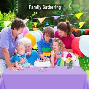 Copertura del tavolo in plastica multicolore rettangolo tovaglia da Picnic per compleanno Baby Shower festa di nozze casa cucina pranzo natale - Product Image 5