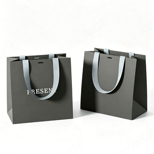 Wenzhou Custom Matt Lamination Luxury <strong>White</strong> Paper Shopping <strong>Bag</strong> <strong>Small</strong> Rose Gold Foil Logo Jewelry Gift <strong>Bags</strong> With Ribbon Bow Tie - Product Image 2